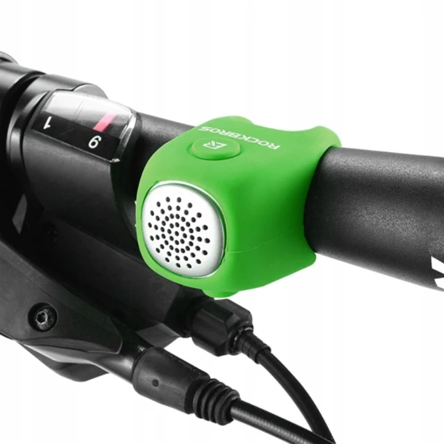 Велосипедний дзвінок Rockbros електронний Green (CB1709GN)