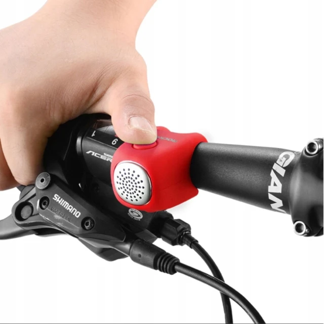 Велосипедный звонок Rockbros CB1709RD электронный красный (CB1709RD)