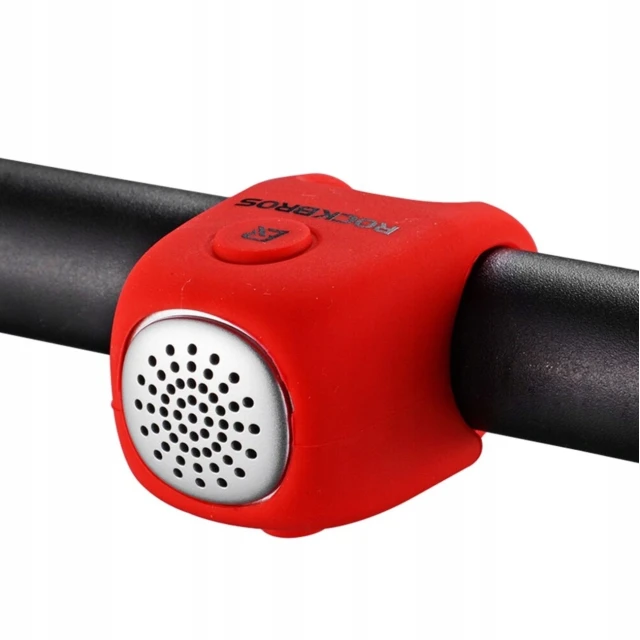 Велосипедный звонок Rockbros CB1709RD электронный красный (CB1709RD)