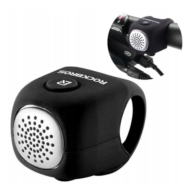 Велосипедний дзвінок Rockbros CB1709BK електронний Black (CB1709BK)