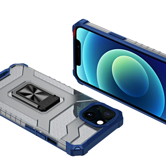 Чохол Hurtel Crystal Ring для iPhone 13 mini Blue (5907769330889)