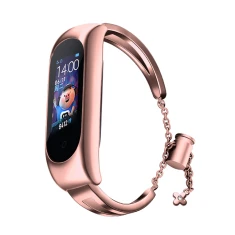 Ремінець Hurtel Metal Chain для Xiaomi Mi Band 6/5/4/3 Pink (5907769332708)