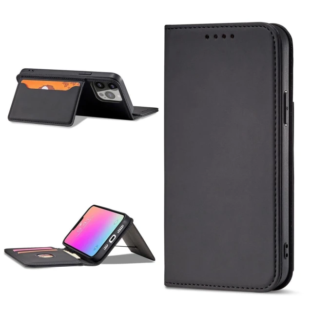 Чохол Hurtel Magnet Card для iPhone 14 Black (5907769347634)