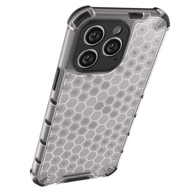 Чохол Hurtel Honeycomb для iPhone 14 Pro Black (5907769348945)