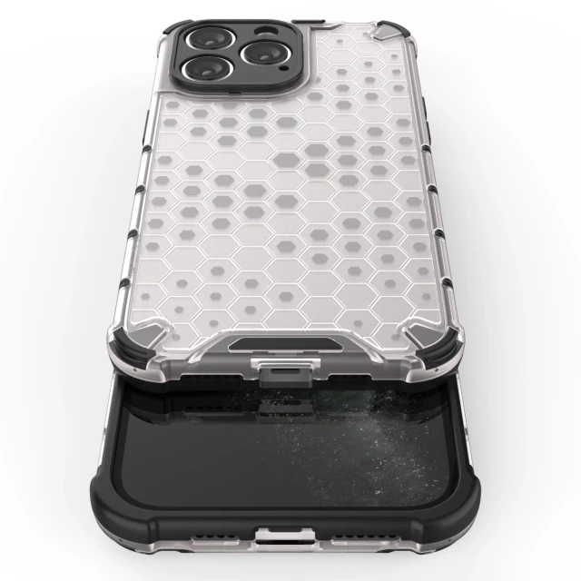 Чохол Hurtel Honeycomb для iPhone 14 Pro Black (5907769348945)