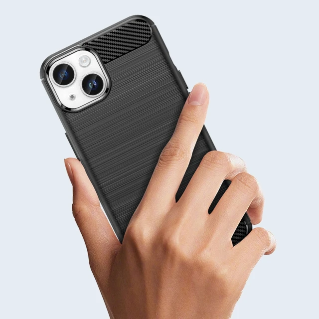 Чохол Hurtel Carbon Case для iPhone 14 Blue (5907769349492)