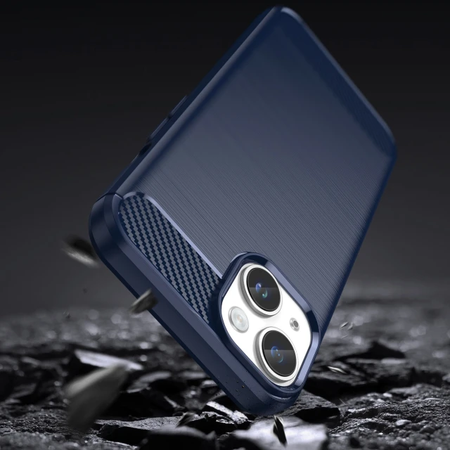 Чохол Hurtel Carbon Case для iPhone 14 Blue (5907769349492)