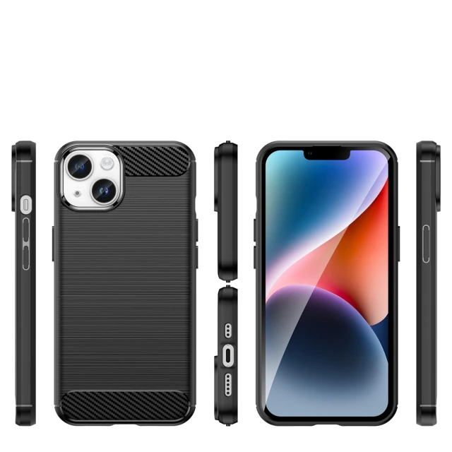 Чохол Hurtel Carbon Case для iPhone 14 Plus Black (5907769349508)