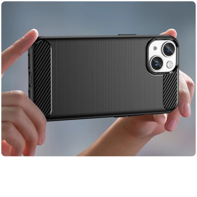 Чохол Hurtel Carbon Case для iPhone 14 Plus Black (5907769349508)