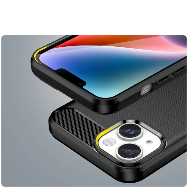 Чохол Hurtel Carbon Case для iPhone 14 Plus Black (5907769349508)