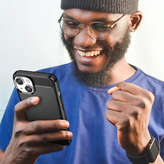 Чохол Hurtel Carbon Case для iPhone 14 Plus Black (5907769349508)