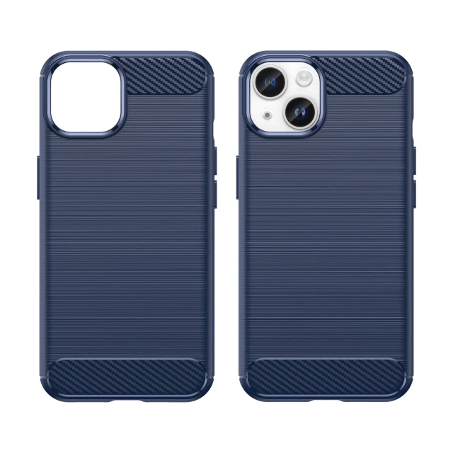 Чохол Hurtel Carbon Case для iPhone 14 Plus Blue (5907769349515)