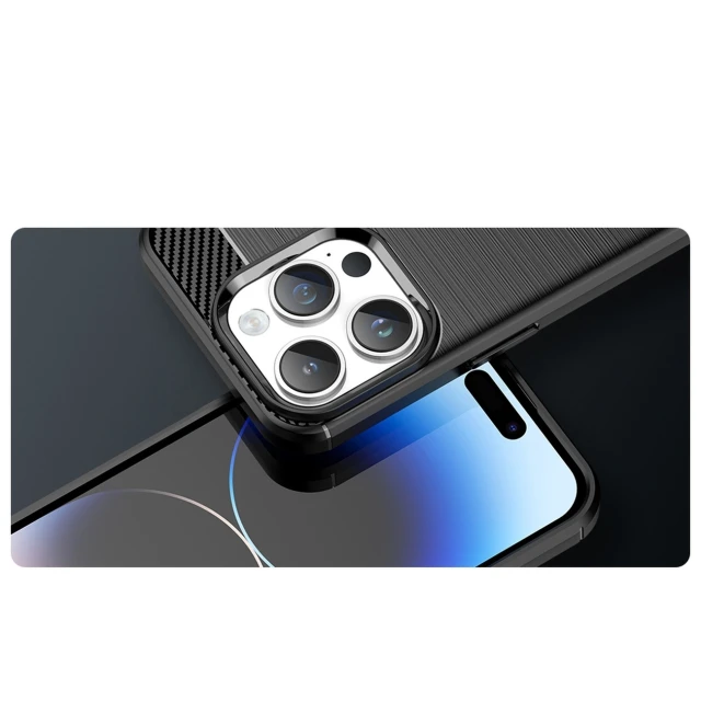Чохол Hurtel Carbon Case для iPhone 14 Pro Max Blue (5907769349553)