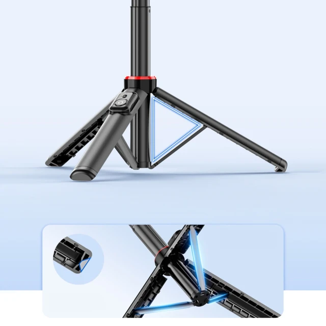 Штатив Hurtel WC1Y2S телескопічний 1.3м алюмінієвий для телефону Black (5907769360626)