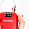 Замок велосипедний Rockbros 32420981001 з тросом що згортається - червоний (Rockbros-32420981001)