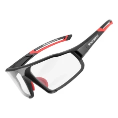 Окуляри велосипедні Rockbros SP216BK фотохромні UV400 Чорно-червоні (Rockbros-SP216BK)