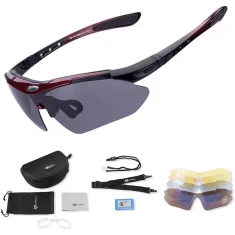 Окуляри велосипедні Rockbros 10001 Black-Red (Rockbros-10001)
