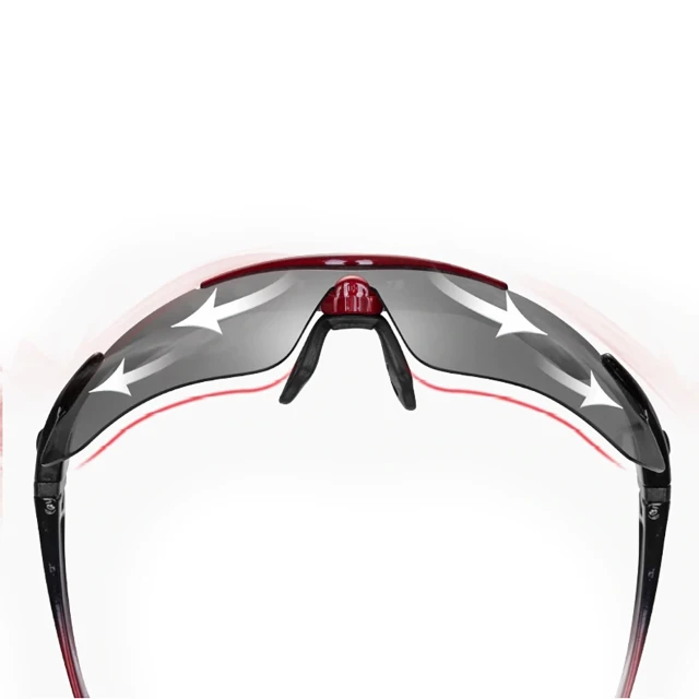 Окуляри велосипедні Rockbros 10001 Black-Red (Rockbros-10001)