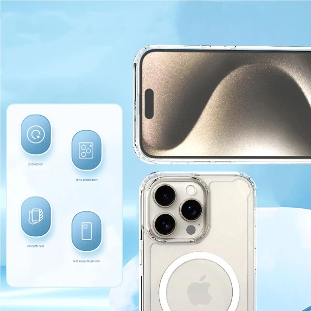 Чохол Hurtel Clear Corner Case для iPhone 16 Pro Transparent with MagSafe (Masgafe Clear corner Case for iPhone 16 Pro)
