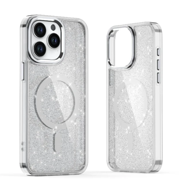 Чохол Hurtel Glitter Case для iPhone 16 White with MagSafe (Magsafe Glitter Case MagSafe for iPhone 16 White)