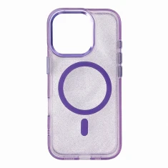 Чохол Hurtel Glitter Case для iPhone 16 Pro Max Purple with MagSafe (Magsafe Glitter Case MagSafe for iPhone 16 Pro Max Purple)