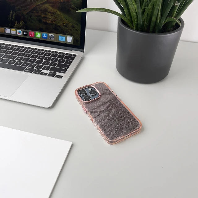 Чохол Hurtel Glitter Case для iPhone 16 Pro Pink (5907769364020)