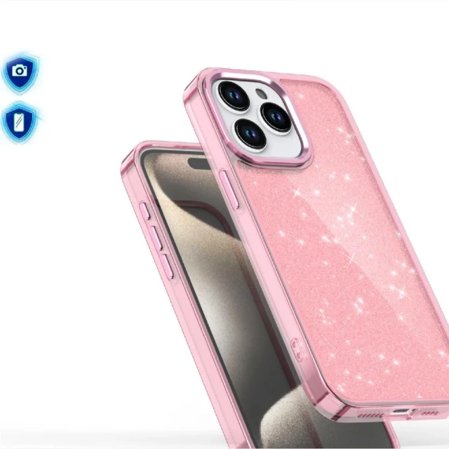 Чохол Hurtel Glitter Case для iPhone 16 Pro Pink (5907769364020)