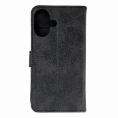 Чохол Hurtel Leather Book Case для iPhone 16 Чорний (Leather Book Case for iPhone 16 Black)