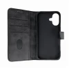 Чохол Hurtel Leather Book Case для iPhone 16 Чорний (Leather Book Case for iPhone 16 Black)