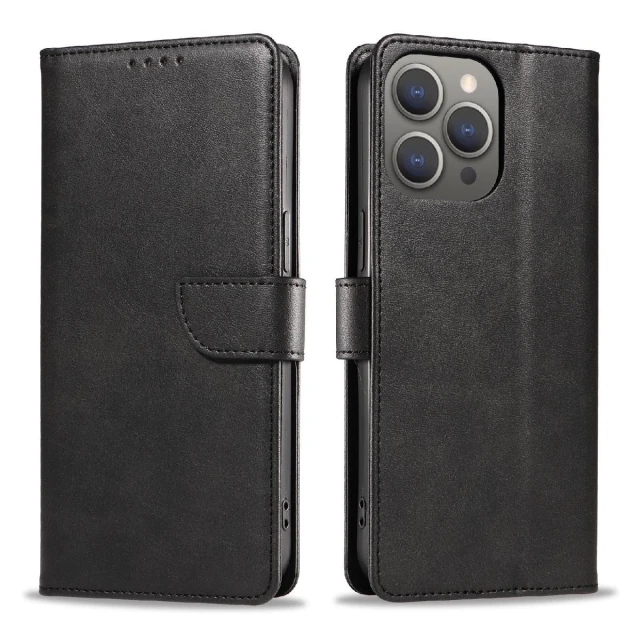 Чохол Hurtel Leather Book Case для iPhone 16 Pro Black (Leather Book Case for iPhone 16 Pro Black)
