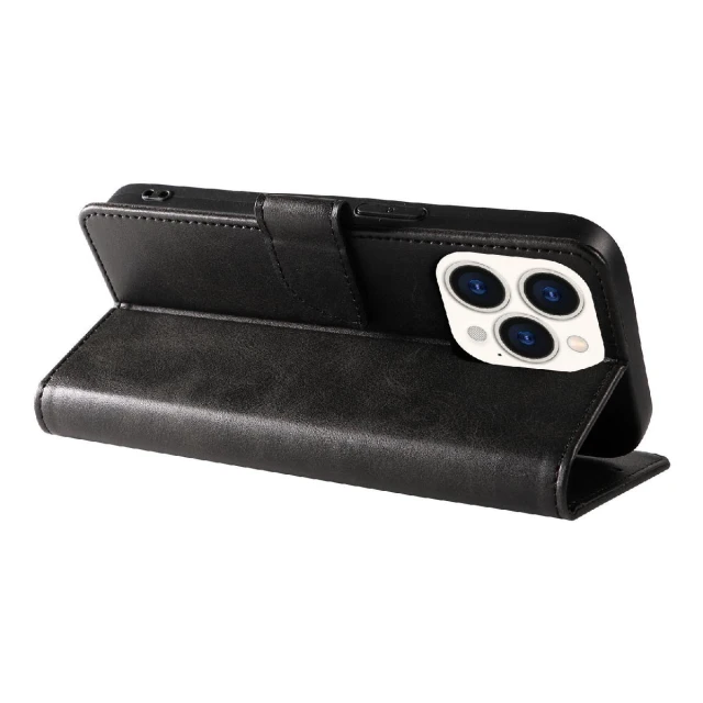 Чохол Hurtel Leather Book Case для iPhone 16 Pro Max Чорний (Leather Book Case for iPhone 16 Pro Max Black)