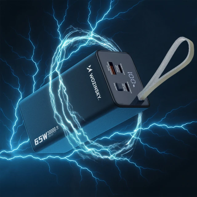 Портативний зарядний пристрій Wozinsky 65W 30000mAh Black (WK65Y+S)