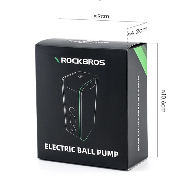 Електричний насос Rockbros 42520006001 компресор з цифровим дисплеєм для м'ячів/кульок синій (Rockbros-42520006001)