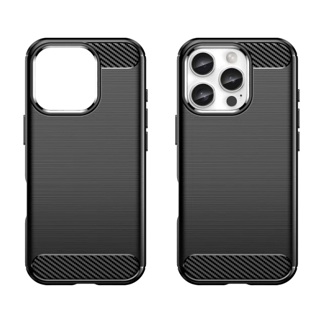 Чохол Hurtel Carbon Case для iPhone 16 Pro Max Чорний (Carbon case iPhone 16 Pro Max black)