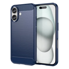Чохол Hurtel Carbon Case для iPhone 16 Plus Синій (Carbon case iPhone 16 Plus blue)