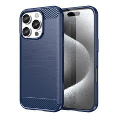 Чохол Hurtel Carbon Case для iPhone 16 Pro Max Синій (Carbon case iPhone 16 Pro Max blue)