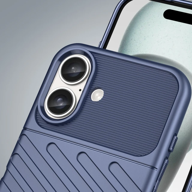 Чехол Hurtel Thunder Case для iPhone 16 Blue (Thunder case iPhone 16 blue)