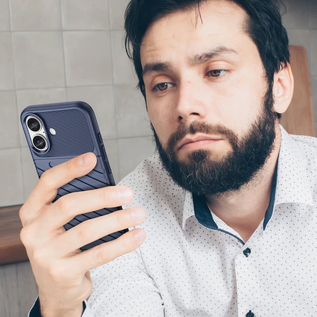 Чехол Hurtel Thunder Case для iPhone 16 Blue (Thunder case iPhone 16 blue)