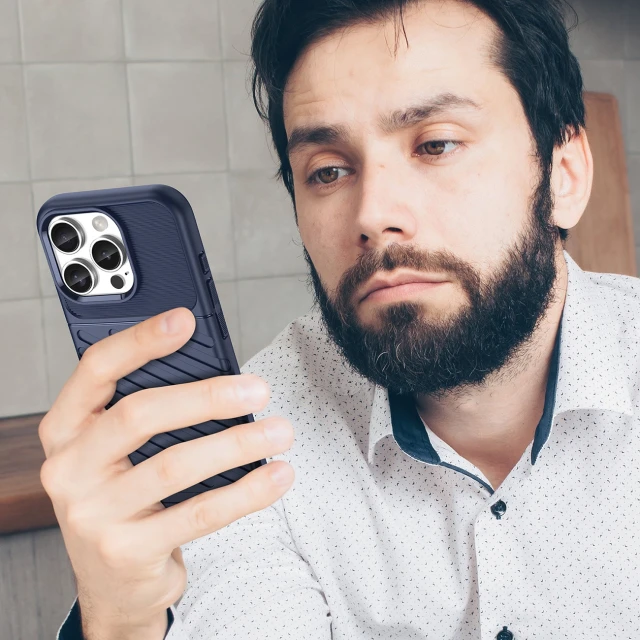 Чехол Hurtel Thunder Case для iPhone 16 Pro Max Синий (Thunder case iPhone 16 Pro Max blue)