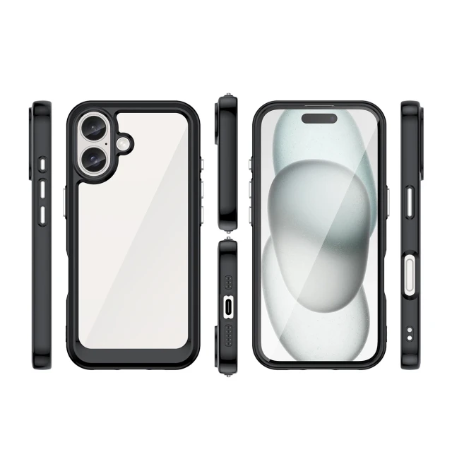 Чехол Hurtel Outer Space Case для iPhone 16 Plus Черный (Outer Space Case iPhone 16 Plus black)