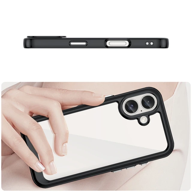 Чехол Hurtel Outer Space Case для iPhone 16 Plus Черный (Outer Space Case iPhone 16 Plus black)