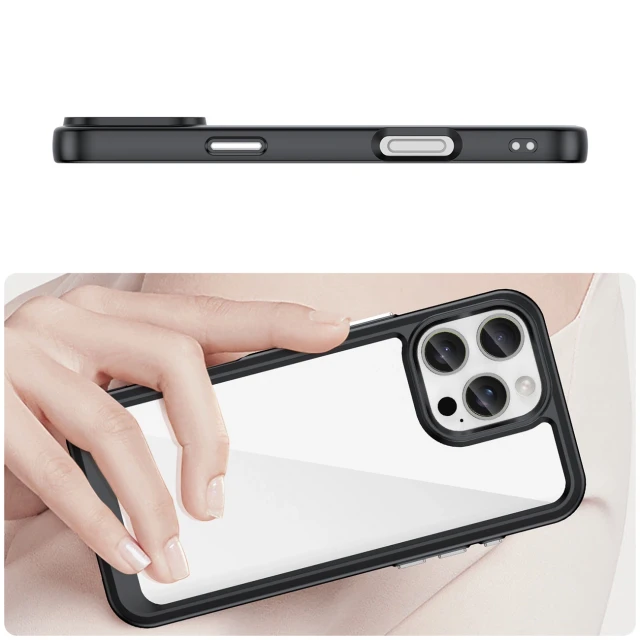 Чохол Hurtel Outer Space Case для iPhone 16 Pro Black (Outer Space Case iPhone 16 Pro black)