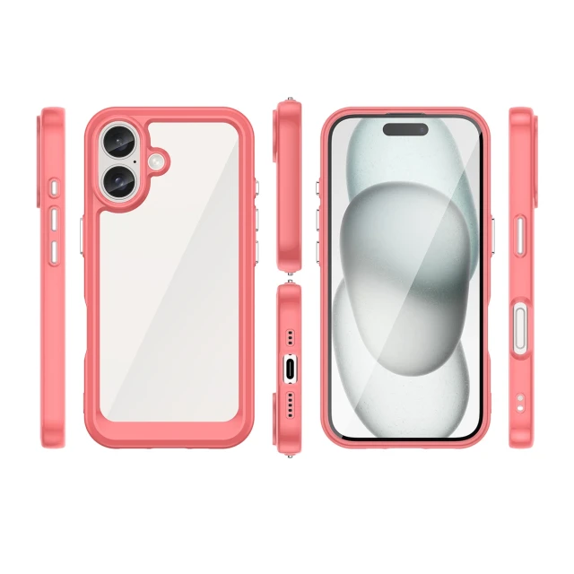 Чехол Hurtel Outer Space Case для iPhone 16 Plus Красный (Outer Space Case iPhone 16 Plus red)