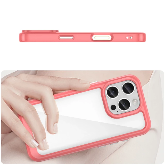 Чехол Hurtel Outer Space Case для iPhone 16 Pro Max Красный (Outer Space Case iPhone 16 Pro max red)