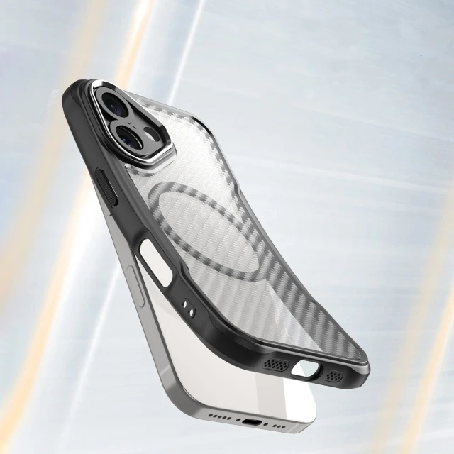 Чехол Hurtel Leading Series для iPhone 16 Black with MagSafe (Leading series MagSafe Iphone 16 black)