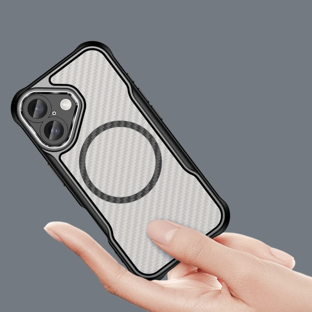 Чехол Hurtel Leading Series для iPhone 16 Black with MagSafe (Leading series MagSafe Iphone 16 black)