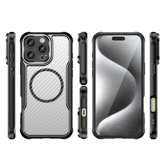 Чохол Hurtel Leading Series для iPhone 16 Pro Black with MagSafe (Leading series MagSafe Iphone 16 Pro black)