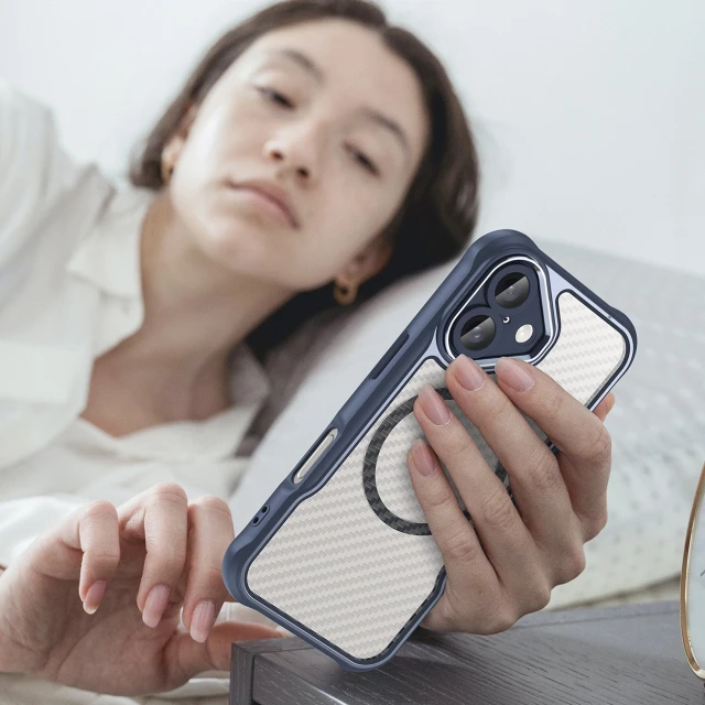 Чохол Hurtel Leading Series для iPhone 16 Plus Синій with MagSafe (Leading series MagSafe Iphone 16 Plus blue)
