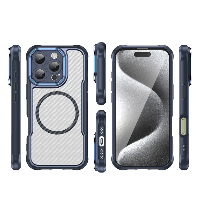 Чохол Hurtel Leading Series для iPhone 16 Pro Синій with MagSafe (Leading series MagSafe Iphone 16 Pro blue)