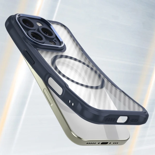 Чехол Hurtel Leading Series для iPhone 16 Pro Max Синий with MagSafe (Leading series MagSafe Iphone 16 Pro Max blue)